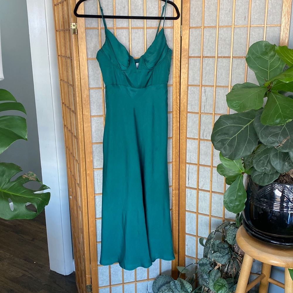 Emerald Silky Dress